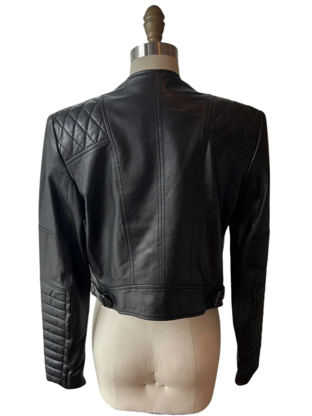 Alice + Olivia Gamma leather biker jacket